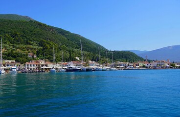 Fototapeta premium July 21, 2025, Kefalonia, Greece. View of the town of Sami