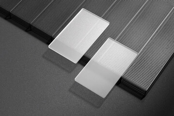 Transparent Business Card Blank Mockup