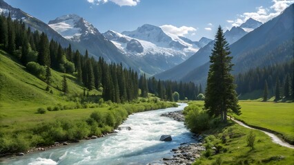 Aseroe, The Alpine Jewel
In the heart of the Alps, nestled between towering, snow-capped peaks and verdant, pine-covered slopes, lies the serene town . A crystal-clear river, fed by glaciers,