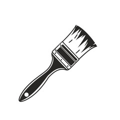 Paint Brush Tool Black Silhouette Minimal Vector Illustration