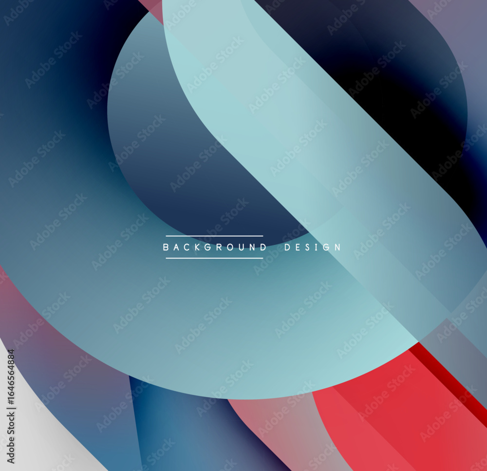 Aufkleber abstract design features overlapping colorful shapes. smooth gradients create dynamic visual effect.