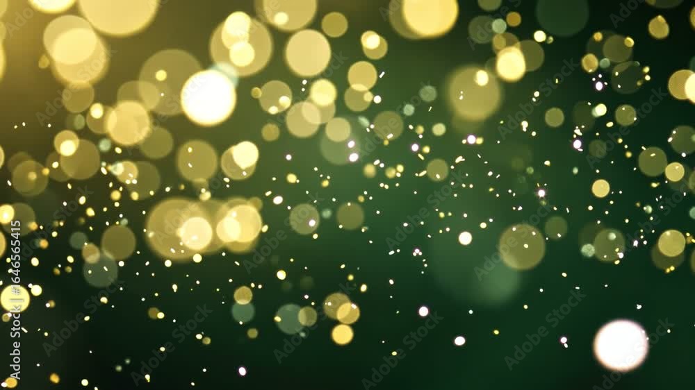 Poster a shimmering bokeh effect with golden lights creating a magical atmosphere.