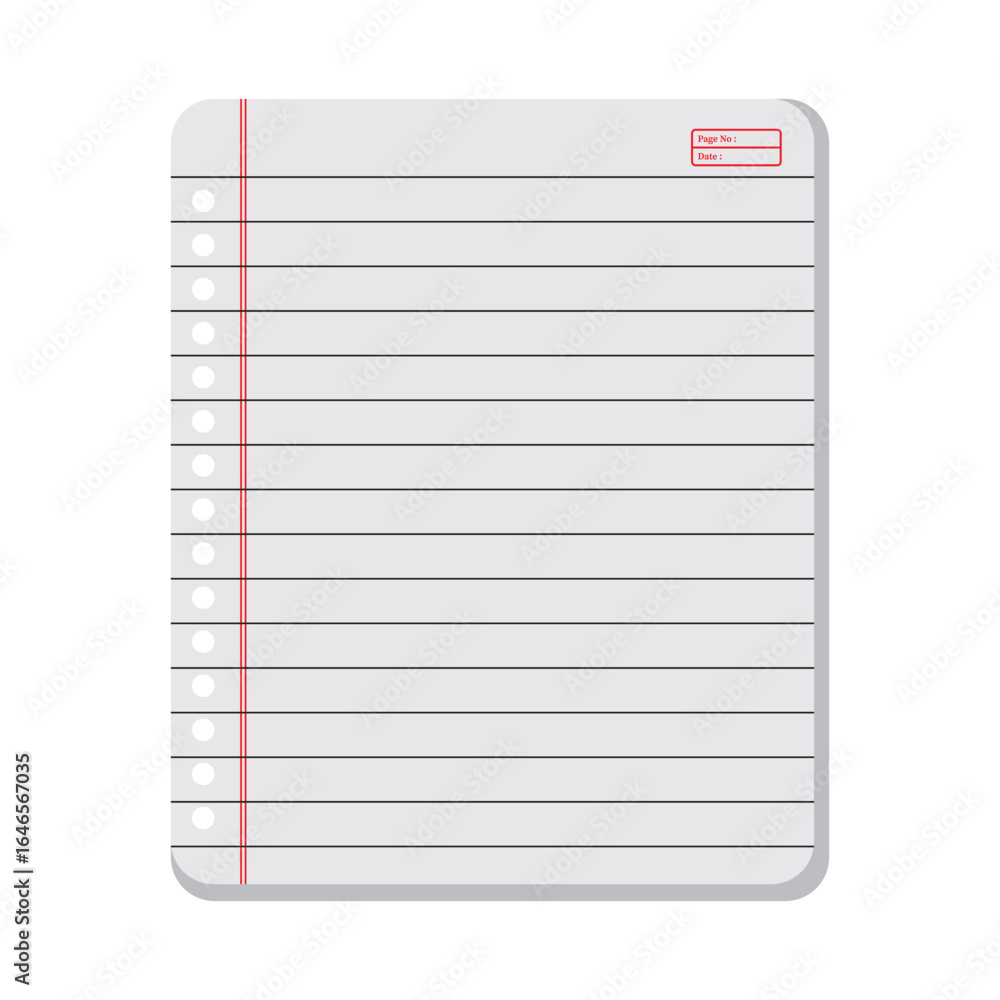 Aufkleber realistic workbook torn paper sheets. mockup sheets of paper torn from a notebook. blank gridded not