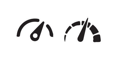 Speedometer icon symbol,  Speedometer indicator icon collection, Speed indicator icons,  vector illustration eps  10.