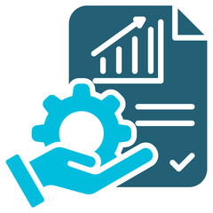 Development Glyph Blue Icon