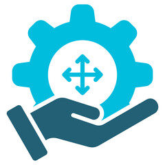 Lead Glyph Blue Icon