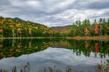 Autumn Reflections on Kancamagus Highway, New Hampshire