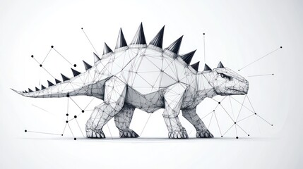Geometric Dinosaur Profile