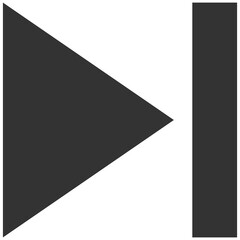 black silhouette next video button