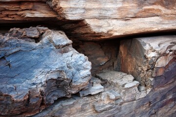 Weathered wood and rock textures