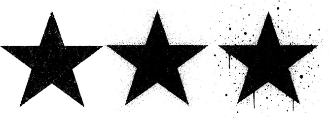 stars stencil spray brush vector sheet 