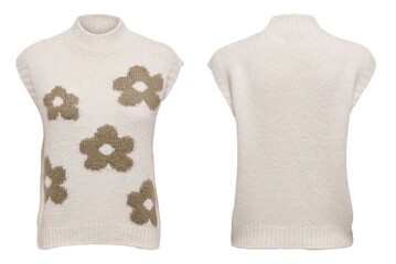 Female Knitwears sweater isolated on the white background