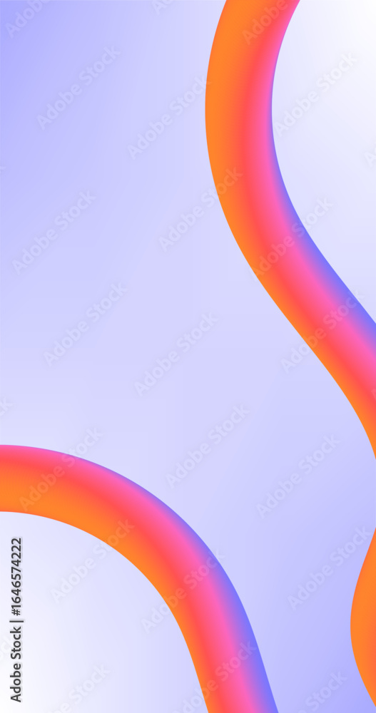 Aufkleber abstract fluid curve lines with copy space on blue sky background