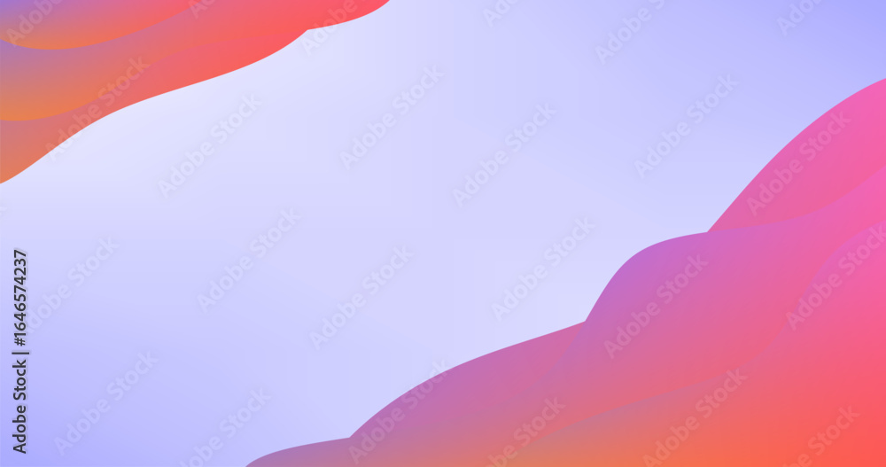 Aufkleber abstract red pink gradient fluid shapes layers dynamic effect on blue sky background