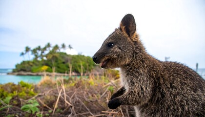 Naklejka premium Quokka smiles on Isla
