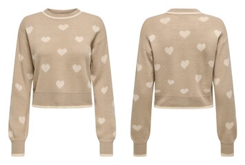 Female Knitwears sweater isolated on the white background