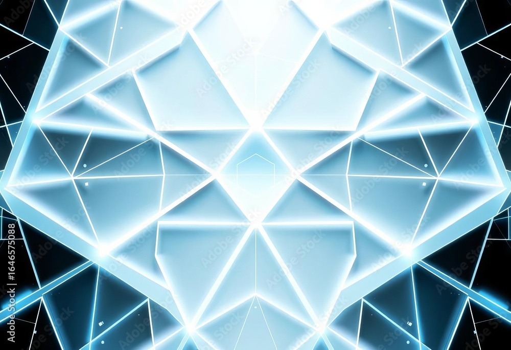 Poster clean white geometric shapes intersect, creating a futuristic tech texture, innovation, futuristic a