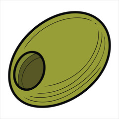 simple classic pimento olive vector graphic white space