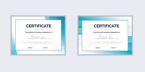 Gradient modern certificate template design for business, industry, school, education, university and other