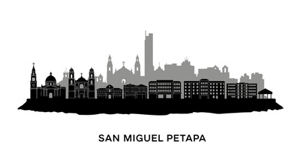 Fototapeta premium San Miguel Petapa with Guatemala, and City Skyline.