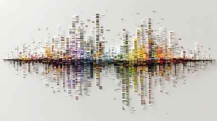 A digital map of the human genome on a white backgroun