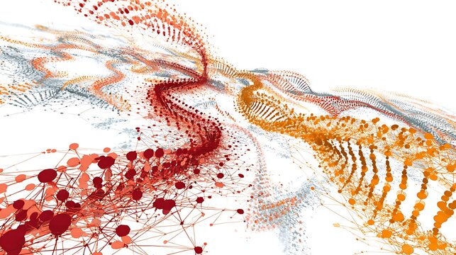 A digital map of the human genome on a white backgroun