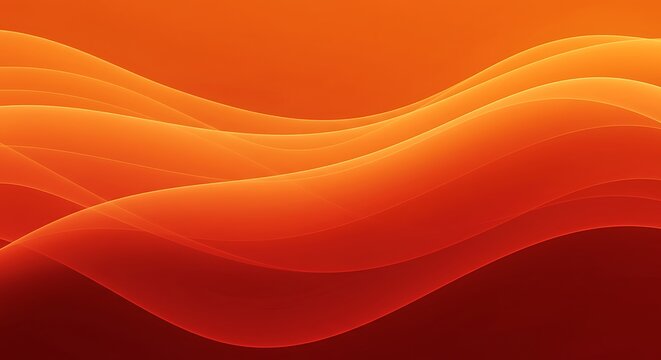 Abstract orange waves background with smooth gradient and modern design