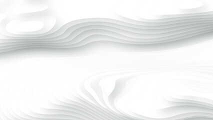 Obraz premium White papercut topography relief vector background illustration for your design. Seamless pattern with lines Topographic map. 