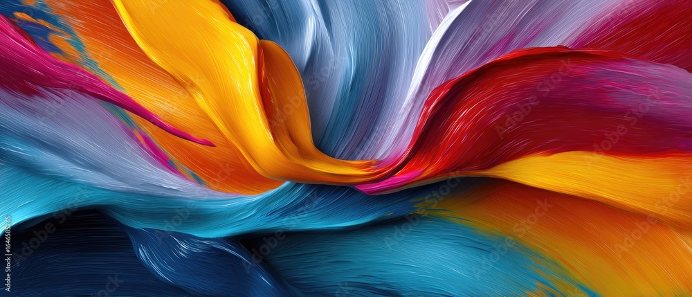 Poster a vibrant, abstract swirl of colors blending seamlessly, creating a dynamic and visually striking im