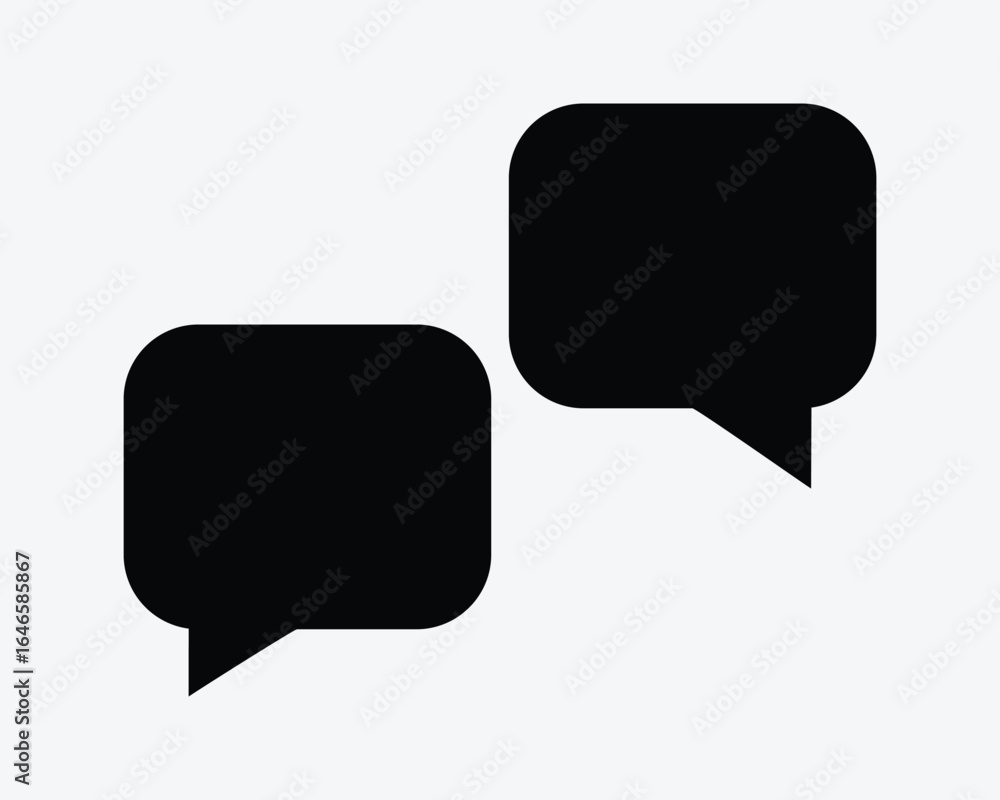 Aufkleber conversation chat box icon talking dialogue comment review chatter talk converse communication reply
