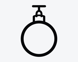 Christmas Ornament Decoration Outline Icon Holiday Celebration Line Symbol Hanging Ball Festive Season Tree Deco Holidays Decorative Graphic Sign