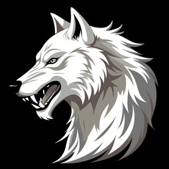 wolf head vector