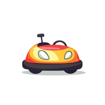 Cartoon Bumper Car with Unique Design and Bright Color Scheme