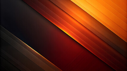 Abstract diagonal lines of warm colors transitioning from dark brown to fiery orange and bright yellow with subtle light effects creating a dynamic and modern background