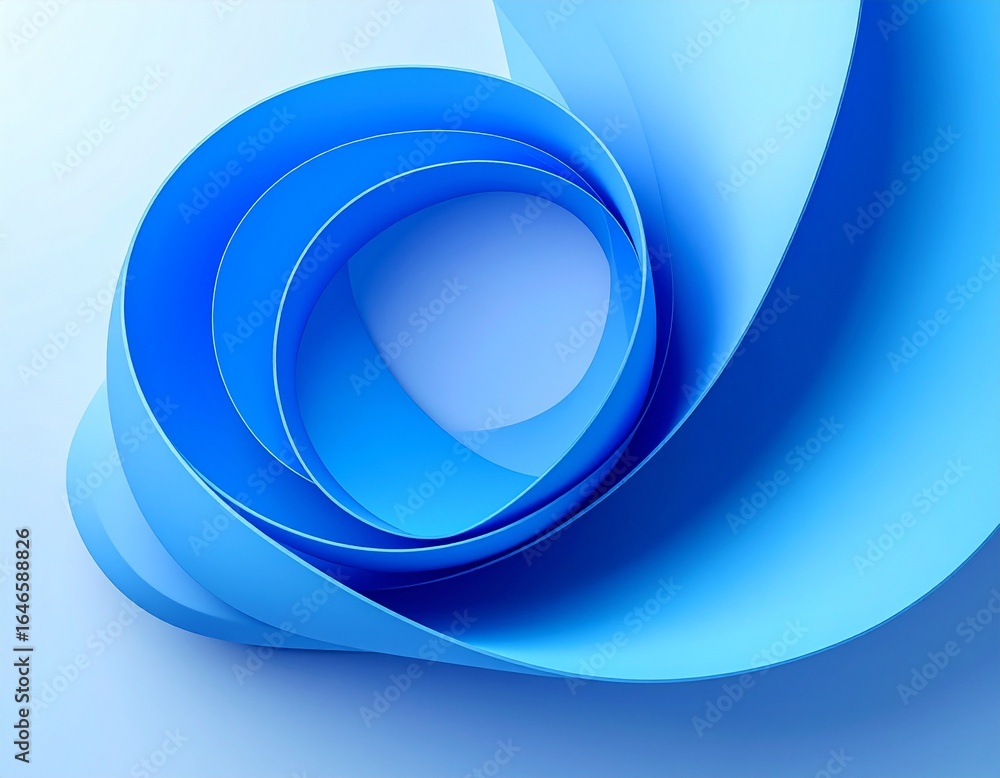Aufkleber abstract blue background with swirling colorful circles and light patterns