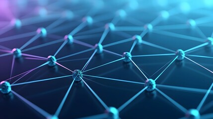 The image shows a network of metallic spheres connected by luminous lines, forming a complex, abstract design that suggests connectivity and technological advancement.