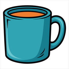 morning coffee cup vector graphic plain background