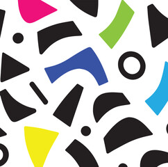 Seamless black and white geometric pattern