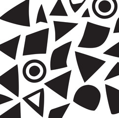 Seamless black and white geometric pattern