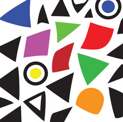 Seamless black and white geometric pattern