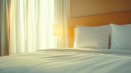 Serene Morning Sunlight in a Hotel Room