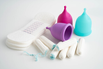 Sanitary hygiene set for women menstrual period cycle protection.
