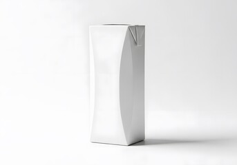 White beverage carton mockup