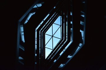 Stairs Leading up to a Glass Roof