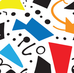 Seamless black and white geometric pattern