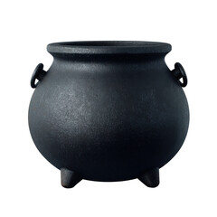 black cauldron for witches isolated [Transparent Background PNG].