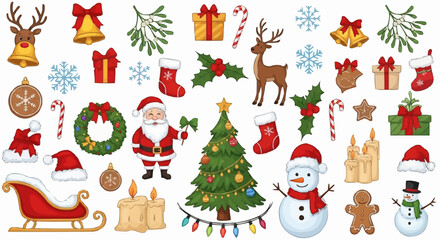 Christmas icons set