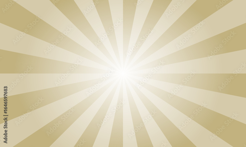 Poster ecru brown sunburst background. abstract rays texture background. sunburst background with yellow ra