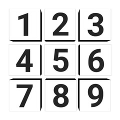 Simple Number Pad, Ideal for UI Design or Educational Resources