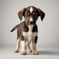 立っているサルーキの子犬